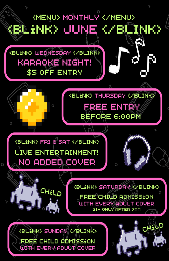 June Monthly Specials | Life Bar Arcade